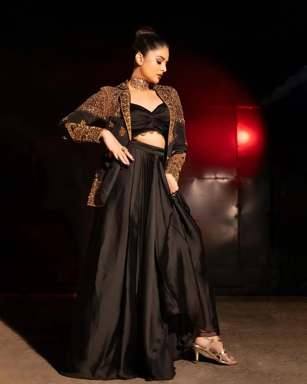 ETV Actress Sreemukhi in Black Gown